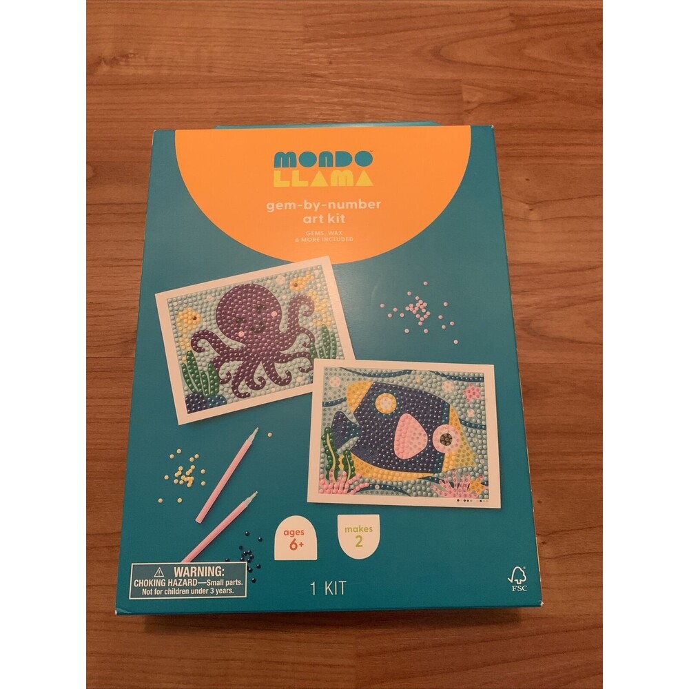 Mondo Llama Color Coded Gem Number Art Craft Kit